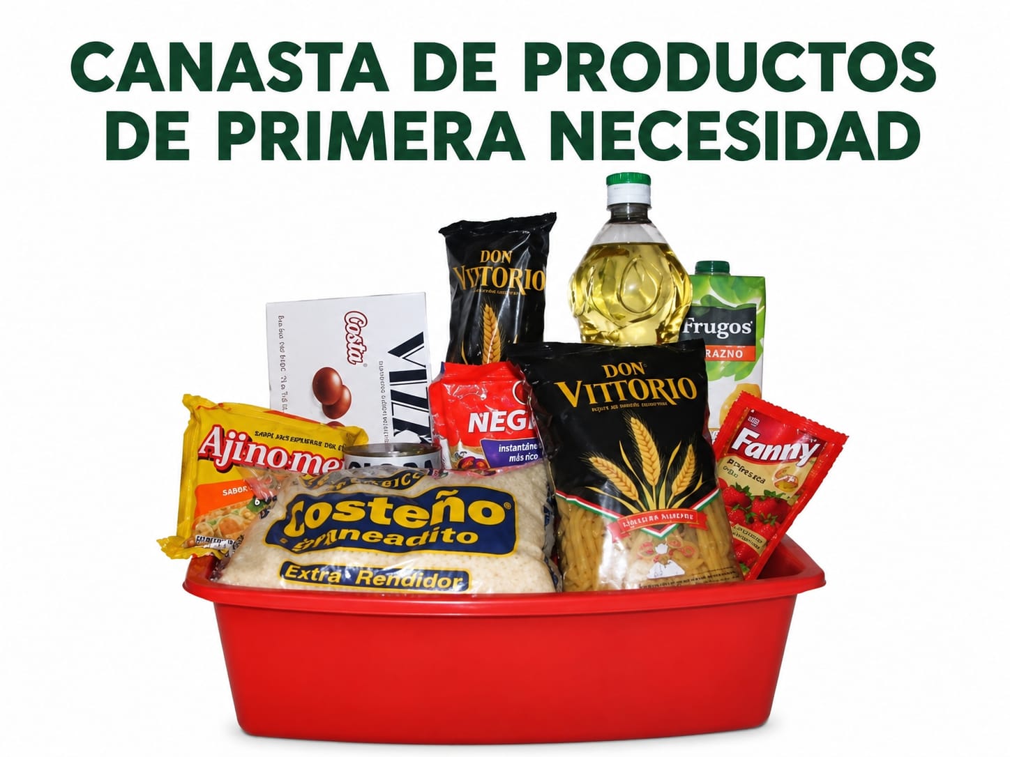 CANASTA DE PRODUCTOS DE PRIMERA NECESIDAD
